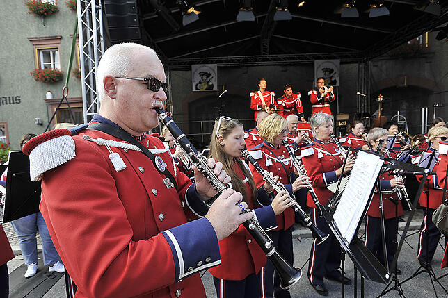 Die Stadtmusik Murten ist mit vollem Einsatz dabei. Sie sind 2018 erstmals beim Bräunlinger Straßenmusiksonntag.