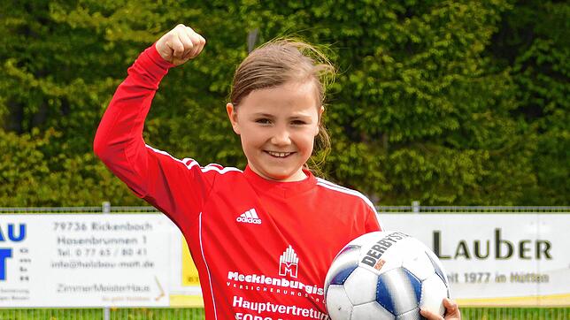 Startklar ist auch Rosalie Vogt von der Jugend des FC Bergalingen.