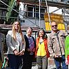 Sie freuen sich über die Sanierung (von links): Wilderich Graf von und zu Bodman, Marina Roßmann (Glücksspirale), Regina Modenbach ...