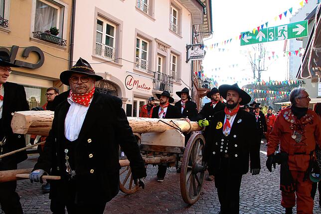 Bild 18: Fasnachts-Auswerfen und Narrenbaumstellen: Bilder des Hochrhein Narrentreffens in Tiengen (Teil 2)