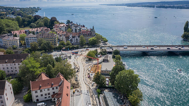 Blick auf die Baustelle am Sternenplatz.