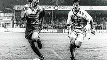 Uwe Wassmer im Heimspiel des SC gegen den Karlsruher Sport-Club. Das Spiel endete 3:3.