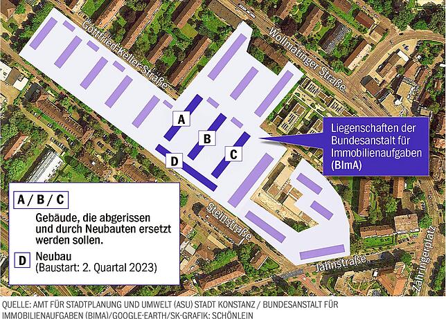Bild 4: In Petershausen entsteht neuer Wohnraum &ndash; dafür werden drei alte Häuserriegel abgerissen