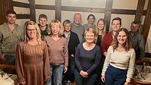Der Vorstand (von links): Marc Hauke (Beisitzer), Bianca Köpfler (Notenwart), Marc Spörndle (Beisitzer), Roswitha Preiser ...