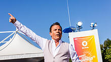Entertainer und Moderator Stefan Mross in der „Immer wieder sonntags“-Arena.