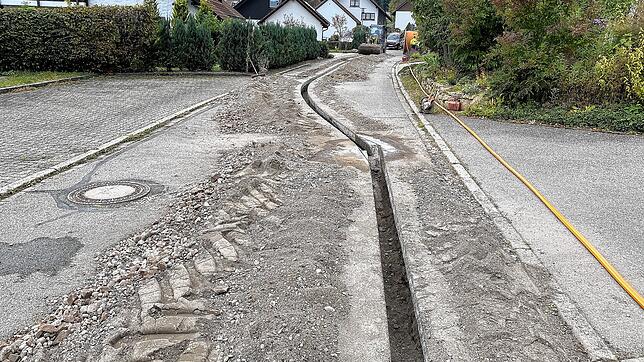 Das Bild zeigt die Breitbandarbeiten im Höchenschwander Ortsteil Heppenschwand. Bilder: Gutmann