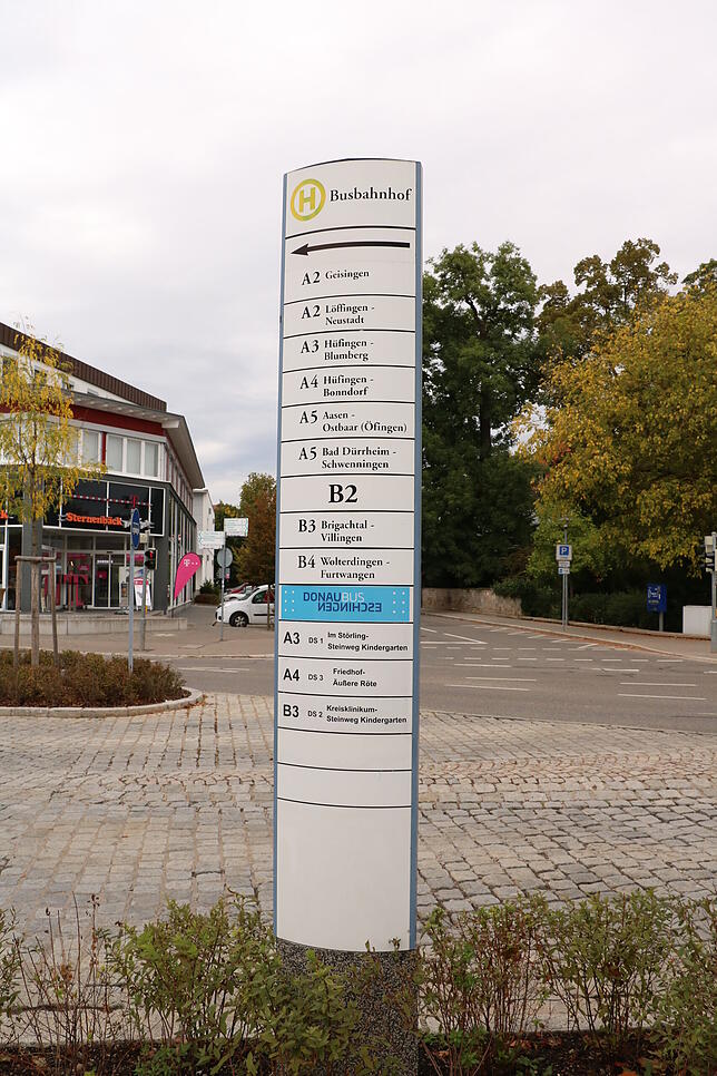 Vom Busbahnhof Donaueschingen geht es in viele Richtungen.