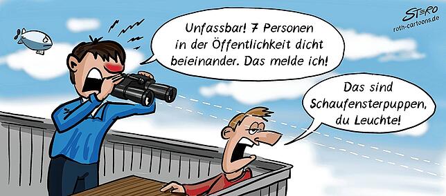 Bild 37: Die Karikatur der Woche: Wie weit weg ist noch zu nah dran?