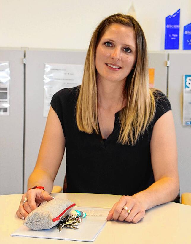 Anne Maier hat ihren ersten Tag als Konrektorin der Blumberger Realschule und freut sich.