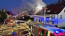 Der Brand in der Immenstaader Hauptstraße in den Morgenstunden.