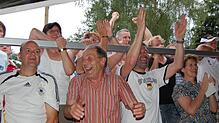 In Fischbach hat das Public-Viewing während großer Fußballturniere eine lange Tradition. Bild: Albert Bantle