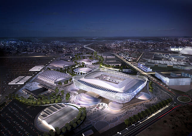 Das Stadion Al-Rayyan.