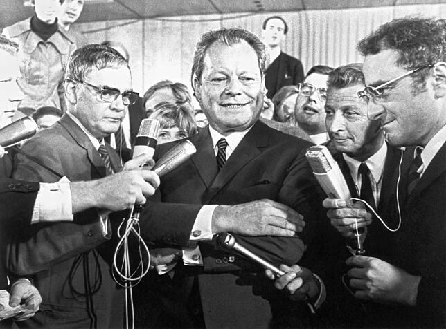 Willy Brandt nach der Bundestagswahl 1969. Er wurde der erste sozialdemokratische Bundeskanzler der Bundesrepublik Deutschland.