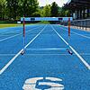 Leeres Stadion: Auf den Laufbahnen in den Stadien des Bezirks Oberrhein geht wegen der Corona-Pandemie nichts.