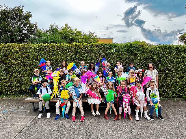 25 Jungen und Mädchen wurden in die Klasse 1a der Grundschule Unterlauchringen eingeschult. Klassenlehrerin ist Susanne Schänzle.