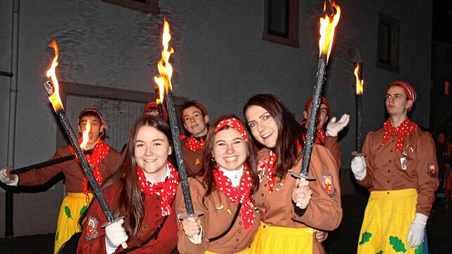 Die Rombach Wiible Birkendorf hatten viel Spaß beim Nachtumzug in Bettmaringen. Bild: Yvonne Würth