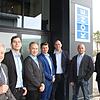 Sie freuen sich über die offizielle Eröffnung des Kone-Standortes Markdorf (von links): Der Markdorfer Unternehmer Karl-Heinz Linnig, ...