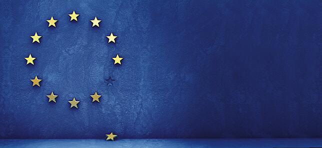 Der erste Stern ist schon weg: Die Europäische Union kämpft seit dem Brexit gegen den Zerfall. Bild: Fotolia