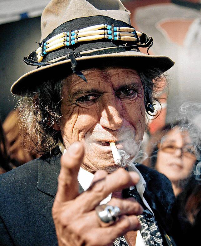 Ein Experte des Feierns: Keith Richards von den Rolling Stones.