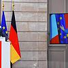 Staatspräsident Emmanuel Macron und Kanzlerin Angela Merkel bei der gemeinsamen Pressekonferenz im Anschluss an die Sitzung des ...