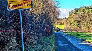 Die Straße zwischen Überauchen und Rietheim wird 2025 neu gemacht. Bild: Dorer