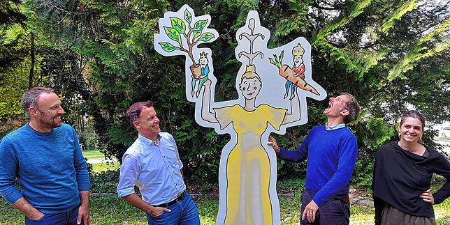 (Archivbild) Sie finden, dass Schulmensen zu den Orten gehören, an denen gesunde Ernährung eingeübt werden kann (von links): Jan Schatz ...