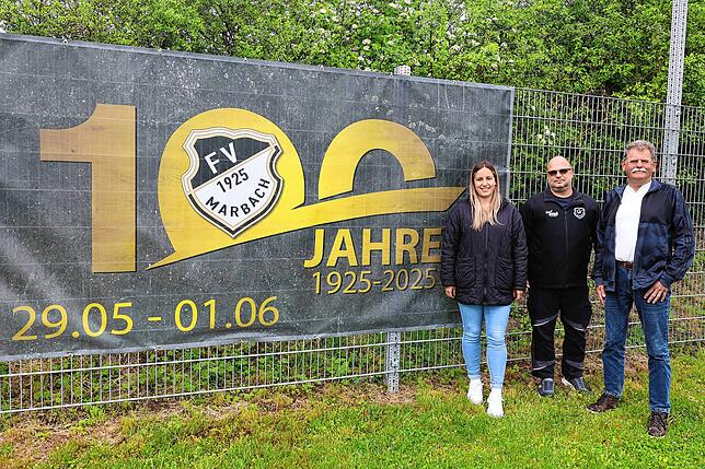 Olivia Baschnagel, Stephan Jahn und Matthias Konegen (von links) vom Organisationsteam freuen sich auf ein langes Festwochenende zum ...