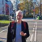 Der bahnpolitische Sprecher der Grünen Bundestagsfraktion, Matthias Gastel, spricht in Konstanz über die Probleme der Bahninfrastruktur ...