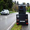 Der neue Blitzeranhänger von Stockach, hier in der Tuttlinger Straße.