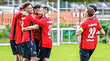 Groß ist der Torjubel des FC Königsfeld nach dem 1:0-Sieg über den SC Gottmadingen-Bietingen.