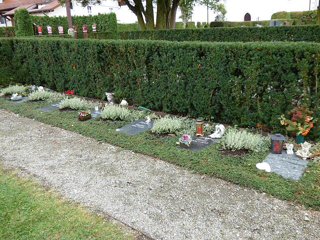 Auf dem Friedhof Markdorf gibt es Urnengrabstätten mit gärtnerischer Pflege.
