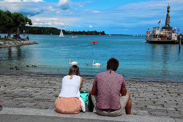 Idylle beim Konstanzer Hafen.