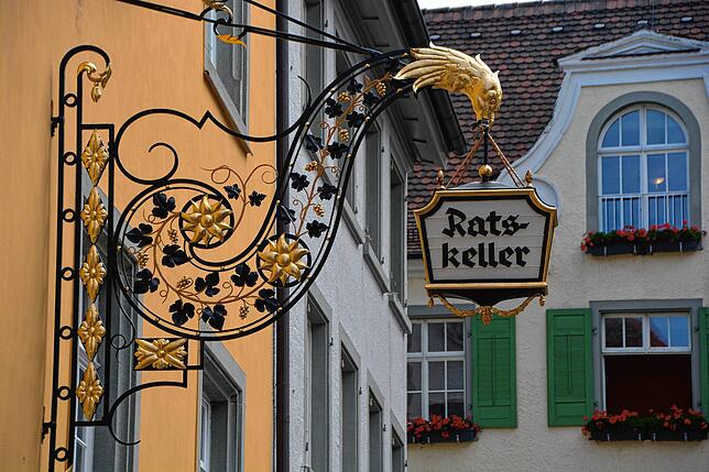 Hier geht es in den Ratskeller. Das Bild wurde ebenfalls 2019 aufgenommen.