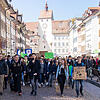 Fridays For Future: Waldshuter Schüler auf ihrem Marsch durch die Kaiserstraße für mehr Verantwortungsbewusstsein in Sachen Klima.