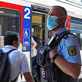 Christoph Förster am Bahnhof Konstanz bei einem Einsatz der Bundespolizei gegen illegale Migration.