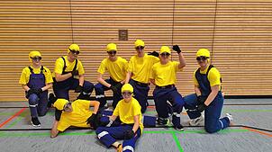 Die Minions aus Hohentengen haben das Völkerballturnier der Jugendfeuerwehren der Raumschaft Klettgau gewonnen.  Bild: Jugendfeuerwehr ...