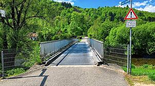 Die Wiesenbrücke in Fahrnau ist derzeit gesperrt. Die gesamte Sanierung wird bis November dauern. Foto: Archiv