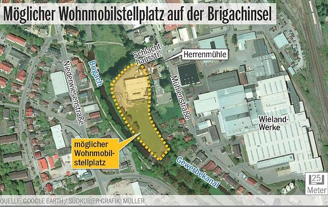 Bild 1: Neuen Standort für Wohnmobilplatz in Villingen im Visier