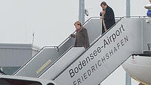 Bild : Warum Bundeskanzlerin Angela Merkel auf dem Weg nach Davos einen Zwischenstopp in Friedrichshafen einlegte