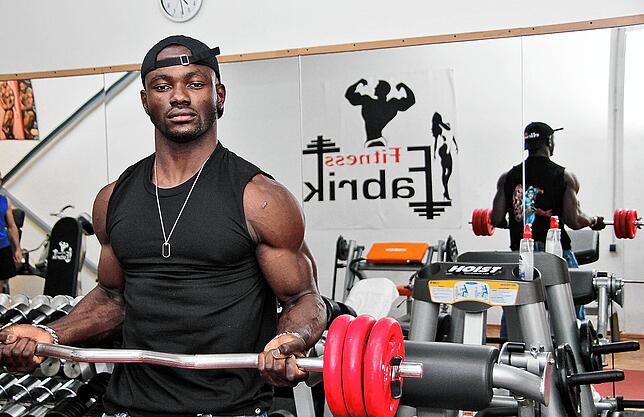 Christian Ani beim Training in der Fitnessfabrik in Trossingen.