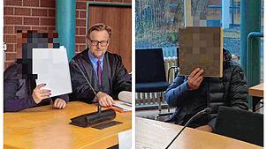 Die beiden Angeklagten aus dem Schwarzwald, eine 34-Jährige (links) und ein 47-Jähriger, wurden nach einem Verständigungsgespräch zu ...