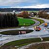Der neue Kreisel, der bei Meßkirch den Industriepark an die Bundesstraße 313 anbindet, ist jetzt fertig.