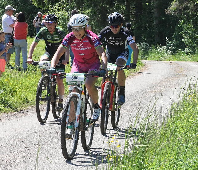 Zweite in Albstadt: Sabine Spitz – hier beim Waldhaus-Bikemarathon im Juni – war mit dem zweiten Rang in Albstadt zufrieden.