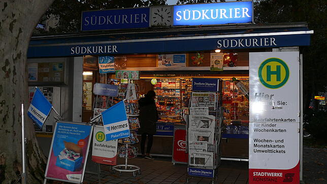 Dieser Kiosk an der Laube ist am Samstag Gegensatnd eines Raubversuchs geworden.