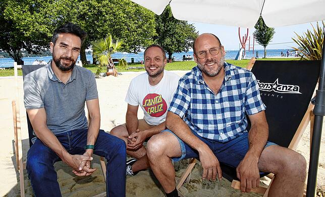 Sie freuen sich, dass in diesem Jahr das Gute-Zeit-Festival stattfinden kann (von links): Ümit Dagdelen, Alex Kreth und Kay Brüggemann.