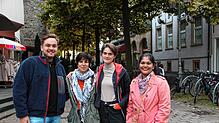 Wollen sich ihre Motivation und das Engagement der Anfangsphase bewahren: Leon Löchle (von links) Selma Anton, Mona Kramer und Pratyusha ...