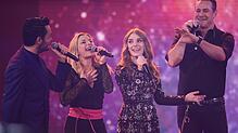 Johanna Mross (3. v. l.) neben ihrer Mutter Stefanie Hertel. Sie startet nun eine Solo-Karriere.