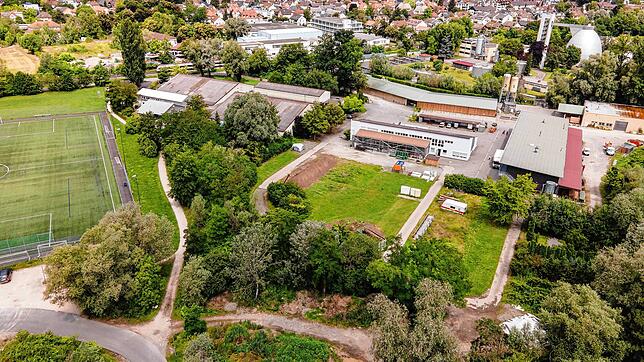 Das Areal der ehemaligen Stadtgärtnerei (Wiese in der Bildmitte) soll für einen neuen Kunstrasenplatz genutzt werden. Doch nicht alle ...
