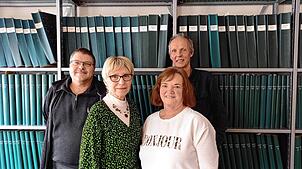 Der Vorstand des Vereins „Helfen – was sonst“ zu Besuch in der SÜDKURIER Redaktion Stockach. Von links: Jürgen Brecht (Vorsitzender), ...
