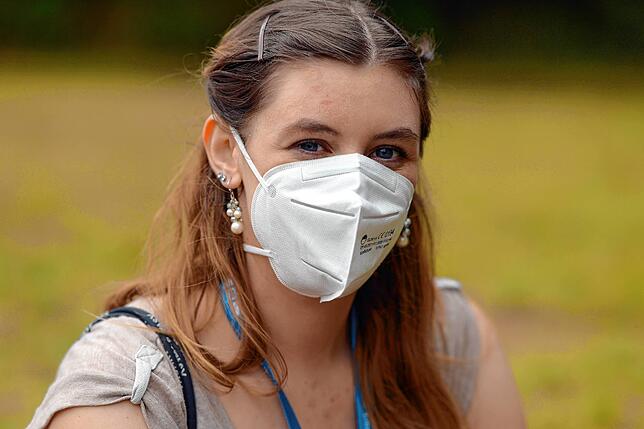 „Die Maske hat mich weniger gestört, als ich erwartet hatte. Aber keinen Abstand zu halten: das war wirklich ungewohnt. Man hält ...